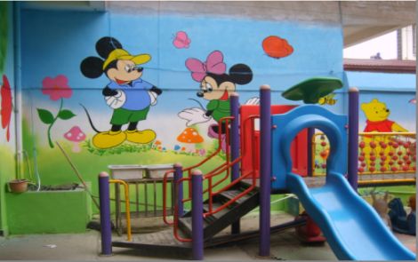 新干县幼儿园室外彩绘